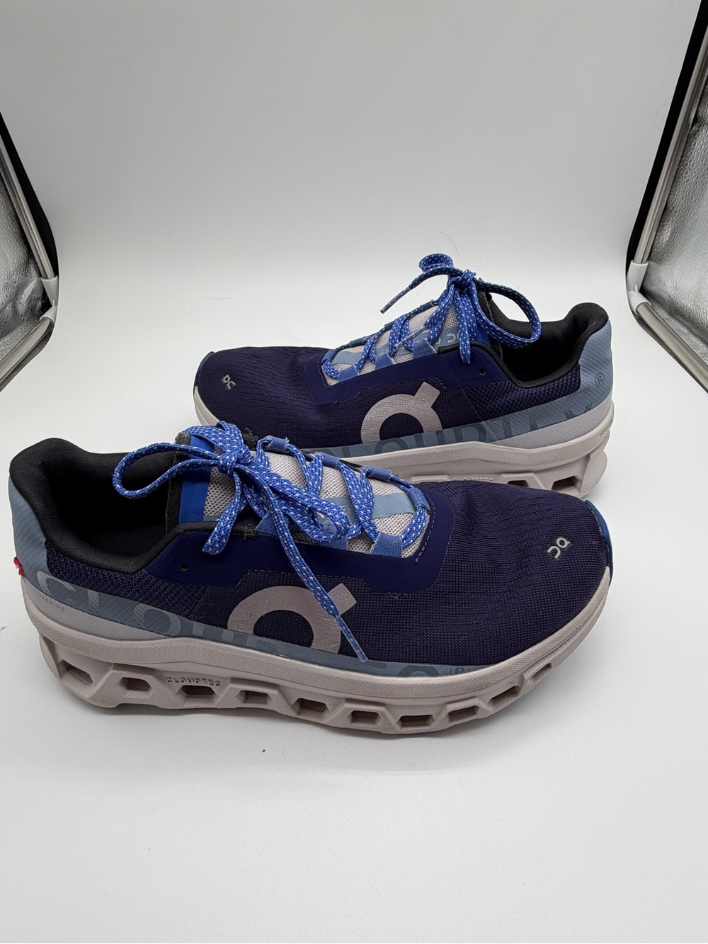 On Running Women's Cloudnova Running Shoes - Navy and Light Blue Sz. 8